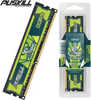 PUSKILL DDR3 Desktop 1600MHZ 4GB  240-Pin 1.5V PC3 Ram
