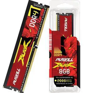 PUSKILL DDR4 Desktop RAM 8GB 2666MHz (PC4-21300) 288-Pin UDIMM CL19 1.2V - Plug Play Memory Upgrade for Compurt, Compatible with Intel & AMD PUSKILL DDR4 Desktop RAM 8GB 2666MHz (PC4-21300) 288-Pin UDIMM CL19 1.2V - Plug Play Memory Upgrade for Compurt, Compatible with Intel & AMD