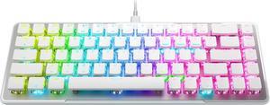 ROCCAT Vulcan II Mini  65% Optical Gaming Keyboard with Customizable RGB Illumination, Button Duplicator, On-Board Profiles, Aluminum Plate, 100 Million Keystroke Durability - White (ROC-12-063)