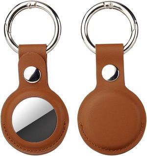 Air Tag Keychain for Apple Airtags Holder - Protective Leather Airtags Case Tracker Cover with Air Tag Holder, Airtag Key Ring Compatible with Apple New AirTag Dog Collar