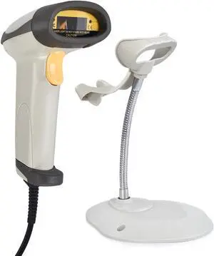 Neoteck USB Barcode Scanner Wired Handheld Laser Bar Code Scanner with Stand Set