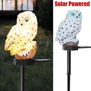 Outdoor Solar Power LED Owl Garden Yard Light Landscape Decor Lamp Waterproof