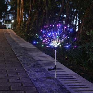 200 LED Solar Firework Lights Waterproof Outdoor Path Lawn Garden Decor Lamp