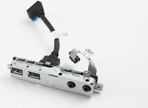 Dell OptiPlex 7010 9010 USFF I/O USB Audio Panel W/ Cables & Bracket 6236M XGRX6 2Y51X J511T 42940 06236M 0XGRX6 02Y51X