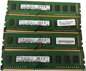 LOT OF 4- 16GB (4X4GB)Samsung M378B5173DB0-CK0 4GB 1Rx8 PC3-12800U, 1600MHz