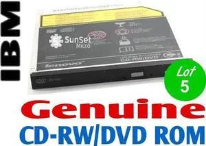 Lot of 5 IBM/Lenovo DVD/CD-RW Drive ThinkPad T40 T41 39T2667 39T2857 UJDA780