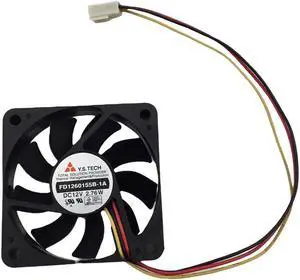 Y.S. Tech/Cooler Master FD1260155B-1A 3-Pin Cooling Fan DC12V 2.76W Y.S. Tech/Cooler Master FD1260155B-1A 3-Pin Cooling Fan DC12V 2.76W