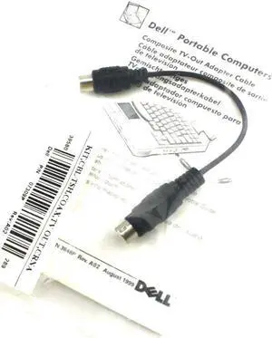 Dell Inspiron Lattitude Laptop TV Out Cable S-VIDEO RCA COAXIAL 07309P 7309P