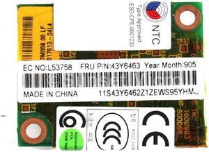 KEEP 20 OR LESS - IBM Lenovo Thinkpad T410 T400 T500 R400 W500 56K Dial Up Modem 43Y6463