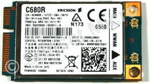 Dell Latitude 2110, E4200, E4310, E5410 Laptop Internal PCI Mini Wireless 5540 3G Card 0C680R