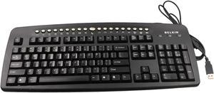 Belkin F8E837-BLK-USB Wired Keyboard/Internet Keyboard with Multimedia Keys