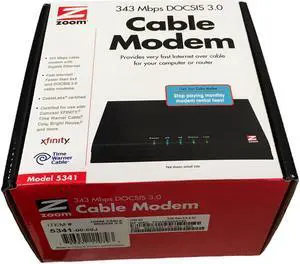 ZOOM CABLE MODEM 343 Mbps DOCSIS 3.0 MODEL 5341
