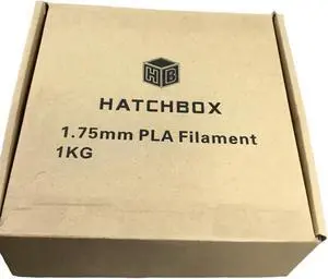 HATCHBOX PLA 1.75 mm 3D Printer Filament, 1KG Spool True Black 3DPLA1KG175BLK