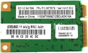 IBM Lenovo ThinkPad T60 T61 X61 Z61 Mini-PCI Express WIFI Card 39T5578 AR5BXB6