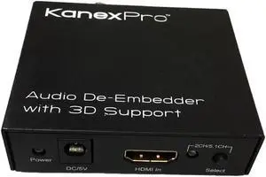 KanexPro HAECOAX Audio De-Embedder with 3D Support HDMI in HDMI out