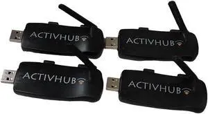 Lot of 4- Promethean PRM-AH2-01 ActivHub USB Wireless Dongle Transmitter