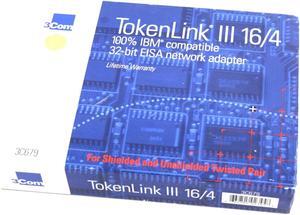 NEW 3COM TokenLink III 16/4 Ethernet Serial Port Network Adapter Card High Profile 32-BIT EISA 3C679