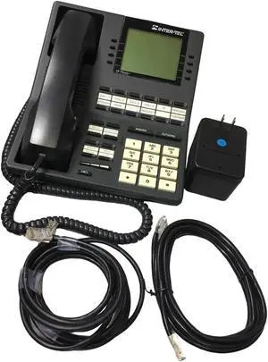 INTER-TEL 770.4500 IP Executive W/ Ethernet Cable, Curly Cord, Adapter 770.4500