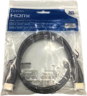 Ultra HDMI U12-43030 Male-To-Male High speed HDMI cable W/ Ethernet 3FT. 0.9m. New!