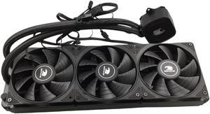 iBUYPOWER - AW4 360mm Radiator CPU Liquid Cooler (3 x 120mm Core Fans) with RGB Display - Black