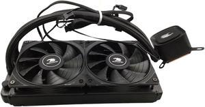 iBUYPOWER-AW4 240mm Radiator CPU Liquid Cooler (2x120mm Core Fans) w/RGB- Black