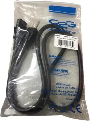 C2G #29926 4ft Universal Power Cord, New!