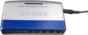 Hawking 5 Port Ethernet Switch HFS5T w/o Adapter "Tested Power On"