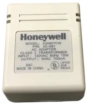 Honeywell A30907CW, 22-091 Transformer, AC Adapter