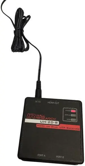 Hall Research UH-2D-R HDMI On Dual UTP Receiver, w/Adapter
