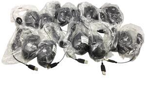 Lot of 10-HP Black USB 3-Button Scrolling Wheel Optical Mouse 672652-001