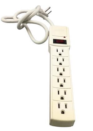 Staples 15A 125VAC 60Hz 1875W Power Strip SP6-1V-1, 6-Outlet Surge Protector
