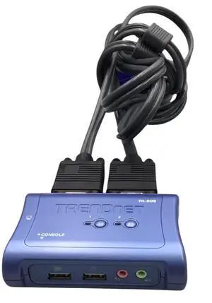 TRENDnet 2-Port USB KVM Switch TK-209 W/ 2 Interface Cables