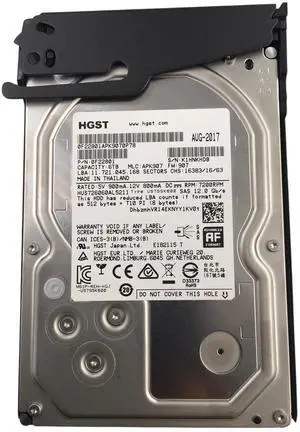 HGST HUS726060AL5211 6TB 7.2K 12GB 3.5" SAS Hard Drive 0F22801