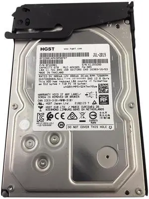 HGST HUS726060AL5211 6TB 7.2K 12GB 3.5" SAS Hard Drive 0F22801