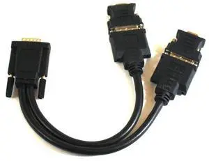 Genuine Matrox Splitter Cable LFH-60 (M) to 2x DVI-I (F) Cable F16123-00
