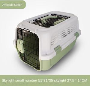 Dog Air Box With Skylight Portable Cage Rabbit Dog Cat Consignment Box Wholesale Pet Air Box Small Green