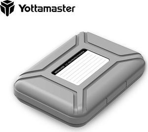 3.5" Hard Drive Case, Yottamaster Portable Hard Drive Disk Protective Box for 3.5 Inch HDD Storage Anti-static Moistureproof Dustproof