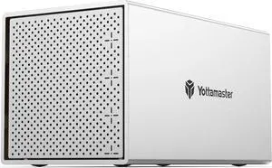 Yottamaster 4 Bay Hard Drive Enclosure, Aluminum 4 Bay SATA 2.5/3.5 Inch External HDD Enclosure SATA3.0, Support 64TB (4 x16TB),Non-RAID Direct Attached Storage (DAS) with Fan Data Storage [PS400U3]