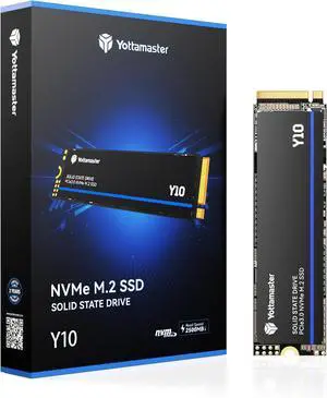 Yottamaster Y10 128GB SSD M.2 PCIe 3.0, Fino a 1700MB/s, M.2 2280 NVMe Solid State Drive interno con Flash NAND 3D TLC, Aggiornamento dello Storage per PC Computer, Laptop, Gaming