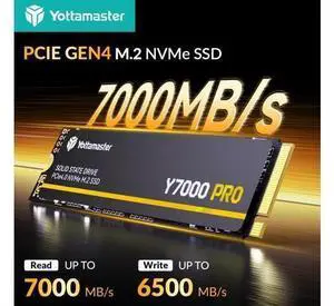 Yottamaster 512G Gaming-grade SSD M.2 2280, featuring M.2 PCIe 4.0 NVMe interface with Xtacking 3.0 architecture TLC flash memory chips, HMB mechanism, third-generation Agile ECC, detachable heatsink.