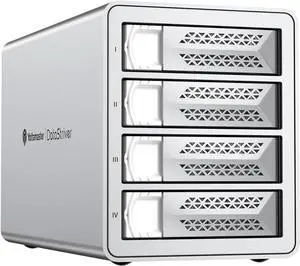 Yottamaster VN400RU3 4 Bay RAID Hard Drive Enclosure, Aluminum USB3.0 DAS for 2.5" & 3.5" SATA HDD/SSD, Support 88TB (4x22TB), RAID 1, 5, 10, JBOD (Diskless)