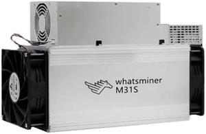 Microbt Whatsminer M31S 76th/s Btc Bitcoin Miner M31s Whatsminer 3220W PSU Inlcuded