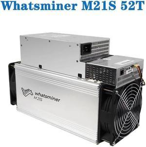 ASIC MINER BTC BCH whatsminer M21s miner 52th (with Integrated Power Supply) 3120W blockchain Bitcoin mining machine Blockchain Miners Better Than Antminer S9 S1 T9+ S15 T17