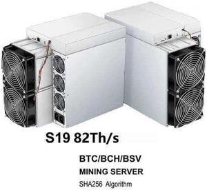 Bitmain S19 82TH/S Bitcoin Miner Antminer S19 82T With Power Supply Most Profitable Mining SHA-256 BTC BHC Miner Machine Than Antminer T19 S17 Pro