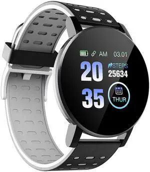 Smartwatch  Blood Pressure Heart Rate FitenessTracker Men Women Kids Smart Clock For Android IOS Smart Watch pk 116plus DZ0 White
