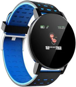 Smartwatch  Blood Pressure Heart Rate FitenessTracker Men Women Kids Smart Clock For Android IOS Smart Watch pk 116plus DZ0 Blue