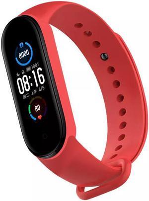 M6 Smart Watch Men Women Heart Rate Monitor Blood Pressure Fitness Tracker Smartwatch Sports Bracelet Clock For Xiaomi iOS Red