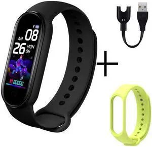 New M5 Smart Watch Women Heart Rate Monitor Fitness Tracker Pedometers Smartwatch Band Sport Watch for Men Gold