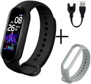 New M5 Smart Watch Women Heart Rate Monitor Fitness Tracker Pedometers Smartwatch Band Sport Watch for Men Gray