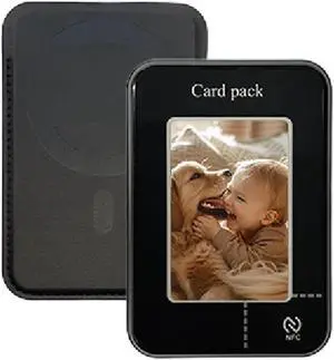 NFC Smart Display Magsafe Wallet Stand,Magnetic Card Holder Ink Screen Glass Projection Holder Compatible for iPhone 16/15/14/13/12/11